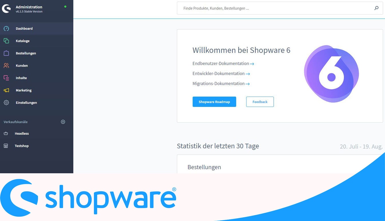 Shopware backend