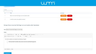wnm® Benutzeroberfläche Screenshot