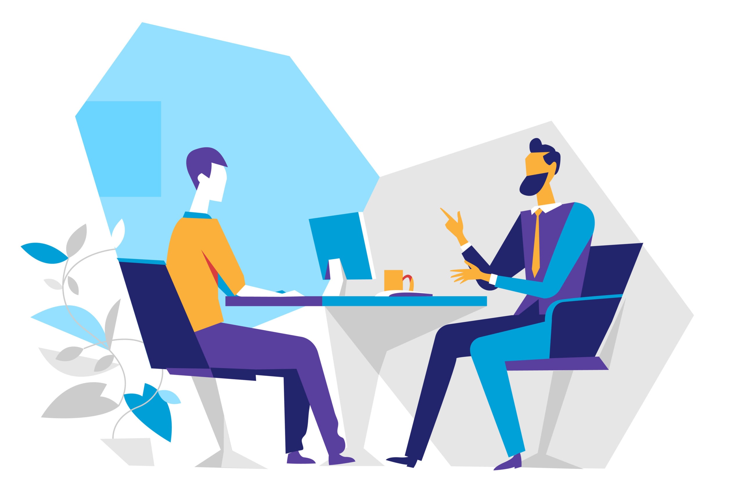 Arbeitsplatz mit Maske und Laptop