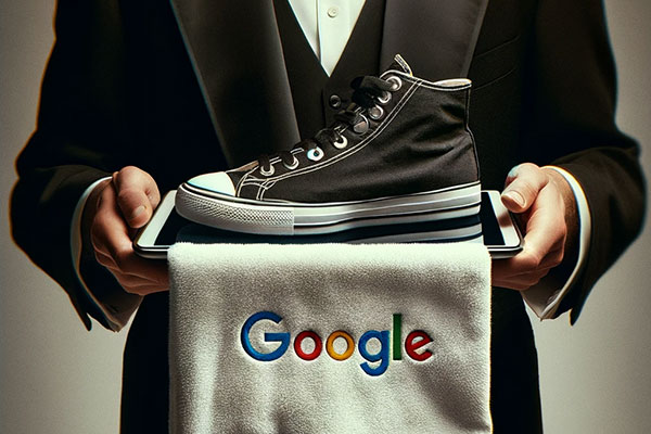 Paar schwarze Sneaker